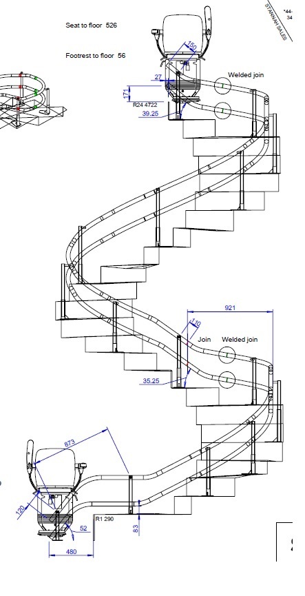 Stairlift installation design