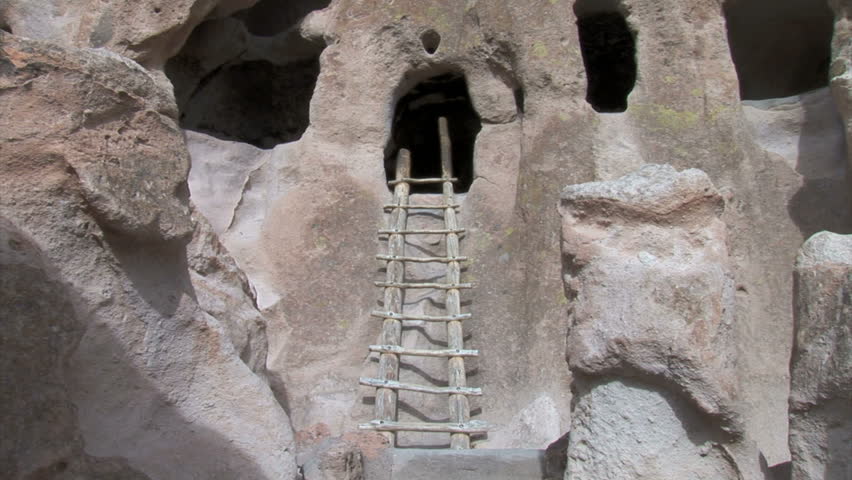 Ancient ladder, in Anasazi ruins, near Los Alamos, New Mexico