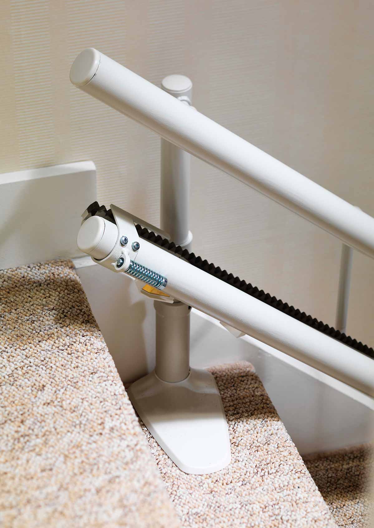 Charging points for stairlift rails